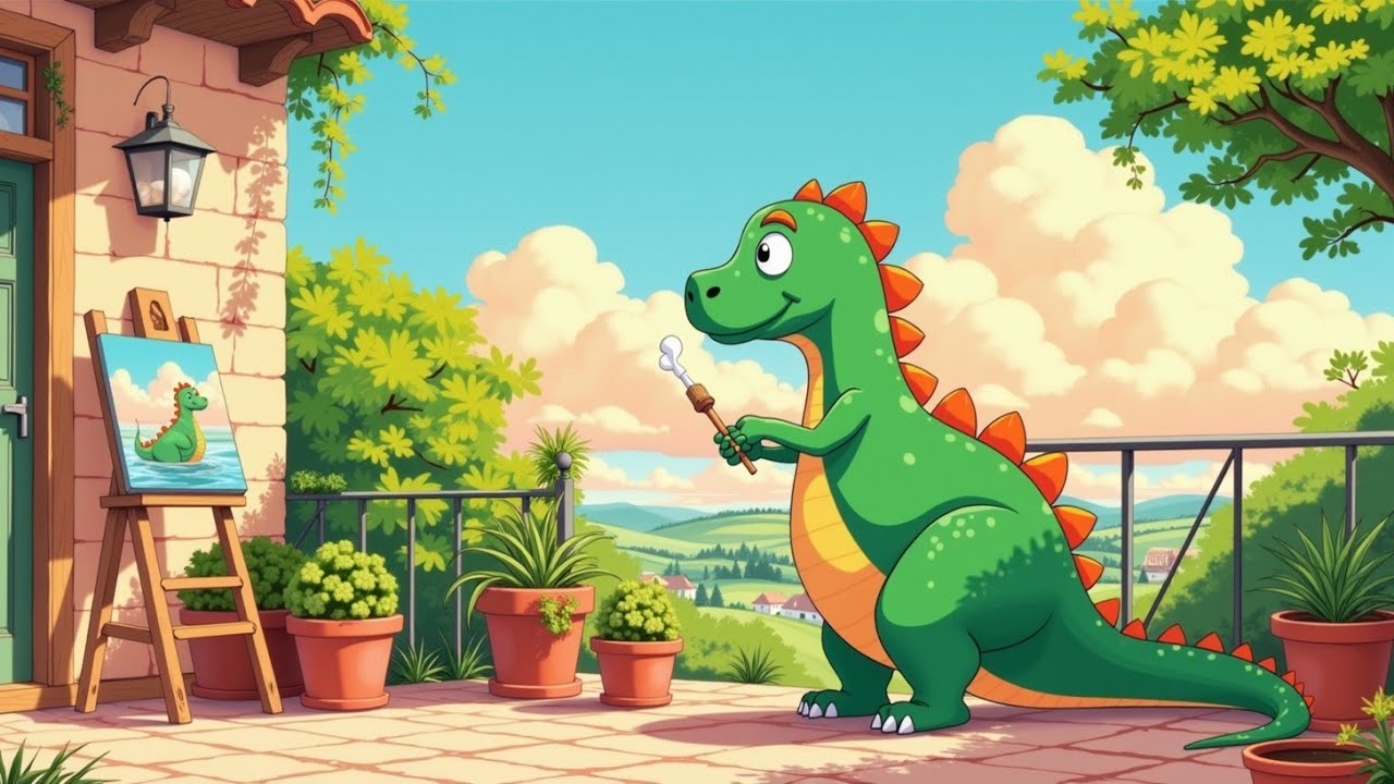 Sunny Patio Dino 🌿 Aesthetic Lofi Hip Hop for Study, Sleep & Relax 🎧 Chill Vibes 🦖