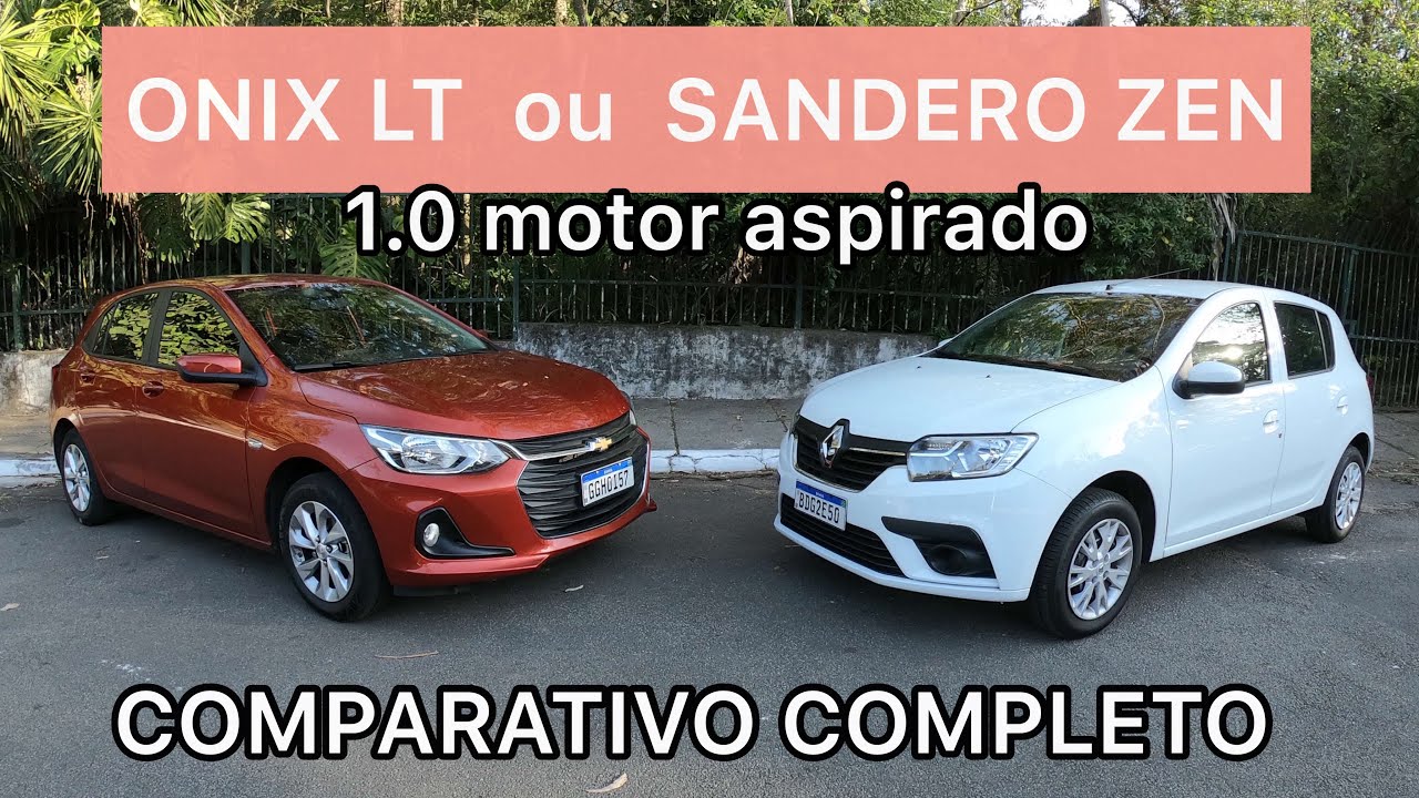 ONIX LT OU SANDERO ZEN 1.0 2020? comparativo, preço, consumo, motores e revisões