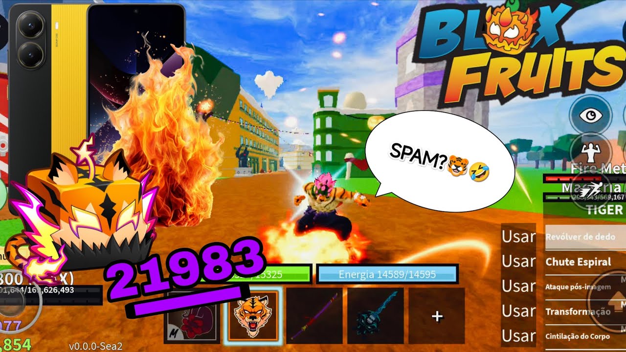 Caçando bounty de tigre no blox fruits🐯🔥 | mobile | Roblox | poco x7 pro |