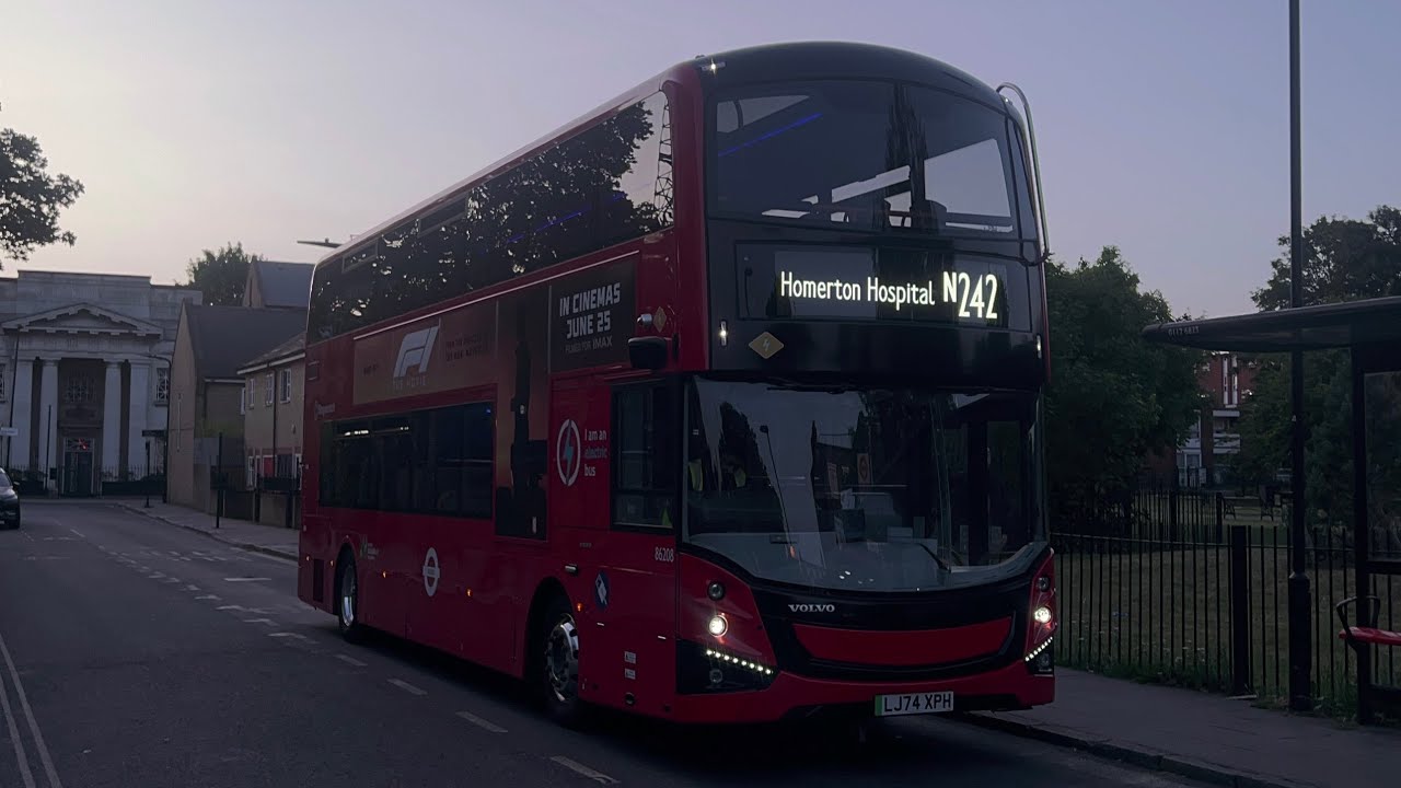 Full Route Visual | Route N242 | Tottenham Court Road to Homerton Hospital | 86208 LJ74XPH