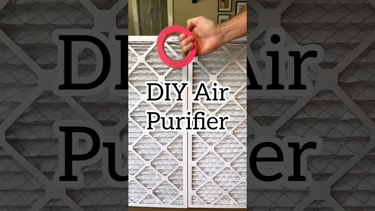 🙌 Attach an air filter to a box fan to make a DIY room air purifier in a pinch!