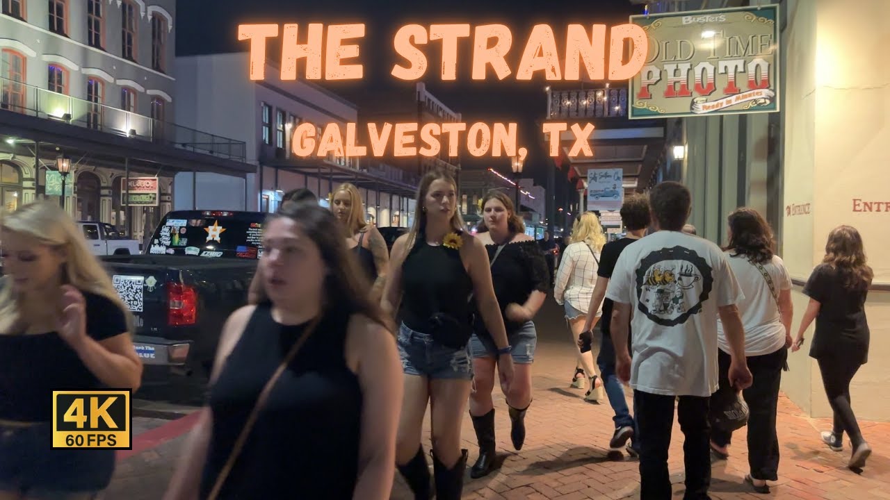 The Strand | Galveston, TX | Walking Tour 4K