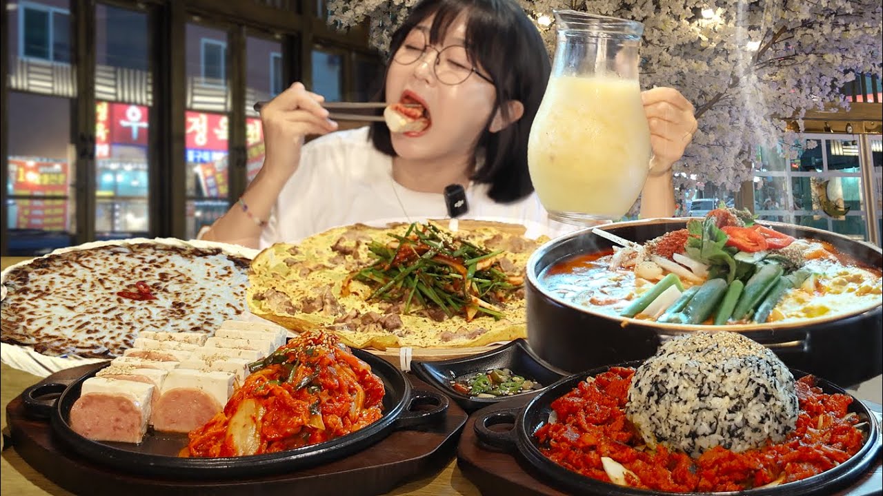 Корейская кухня + Макколи (традиционное корейское вино)🍶Mukbang ASMR