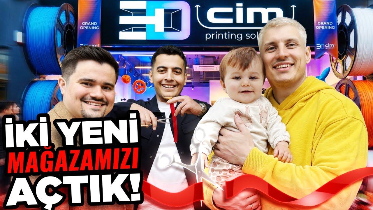 ASLAN DA 3DCİM DE 1 YAŞINDA! İKİ YENİ ŞUBEMİZ: İSTANBUL MERSİN 1. YIL DÖNÜMÜ VLOG! LEVO @3Dcim