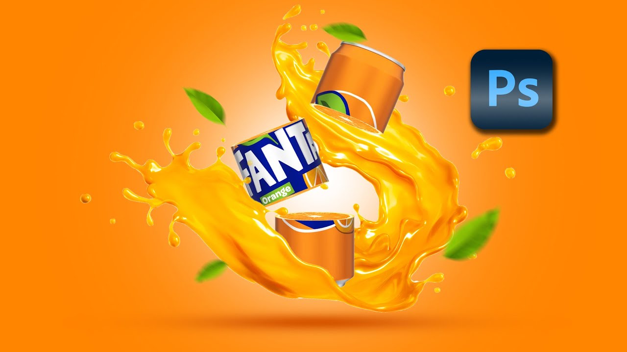 photoshop : fanta poster design
