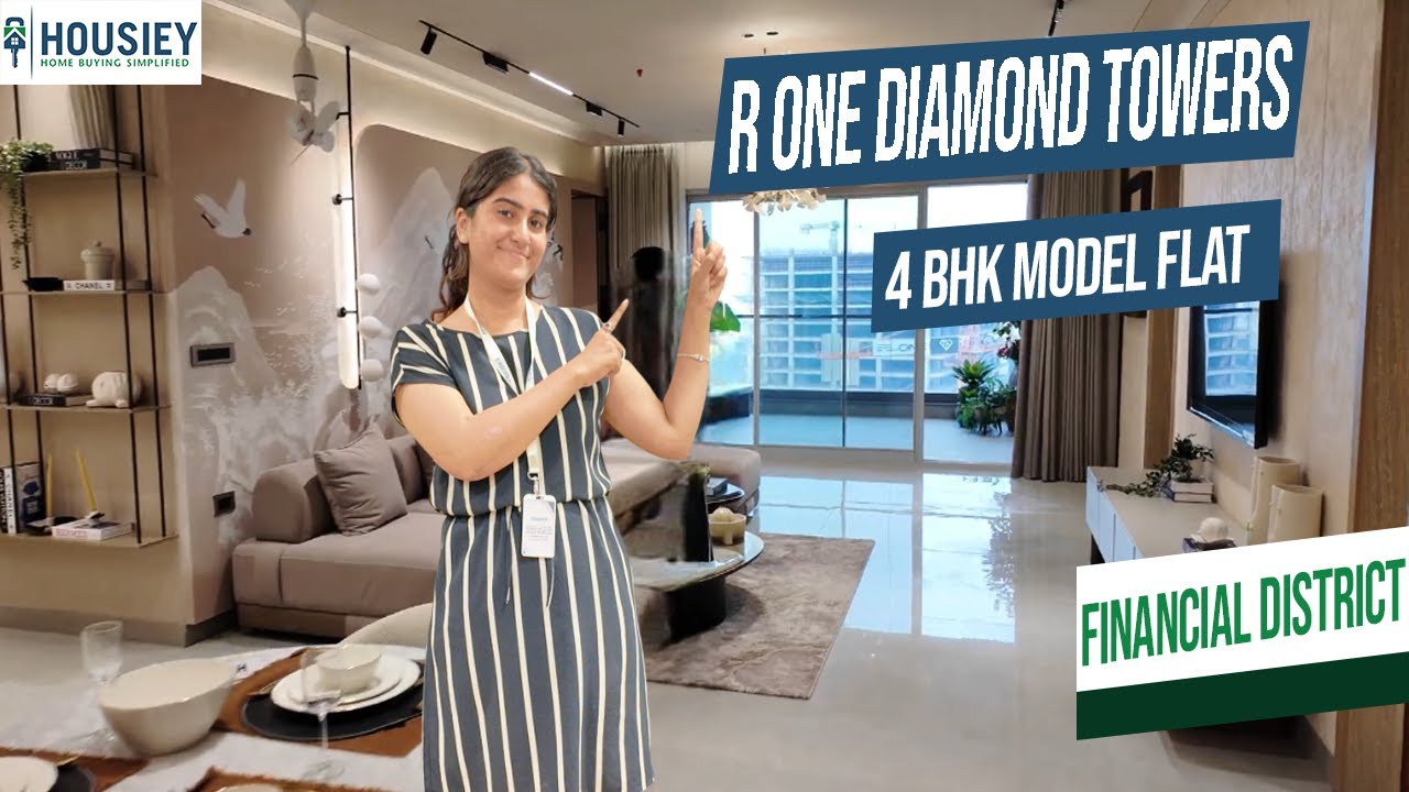 R One Diamond Towers Financial District | Luxurious 4BHK Model Flat Tour In Hyderabad | Review 2026