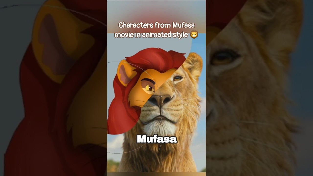 Mufasa movie characters in my 2D style 🦁