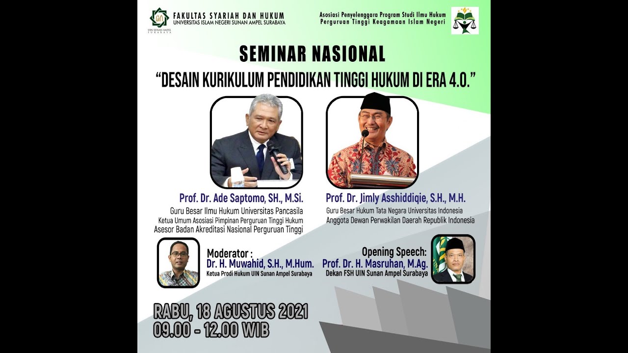 Livestreaming - Desain Kurikulum Perguruan Tinggi Hukum pada era 4.0