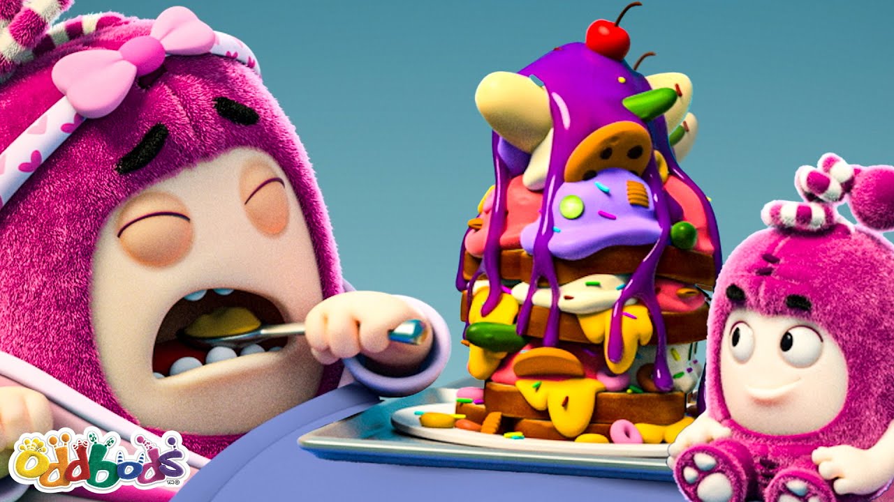 Breakfast in Bed DISASTER | Baby Oddbods | Funny Cartoons For Kids