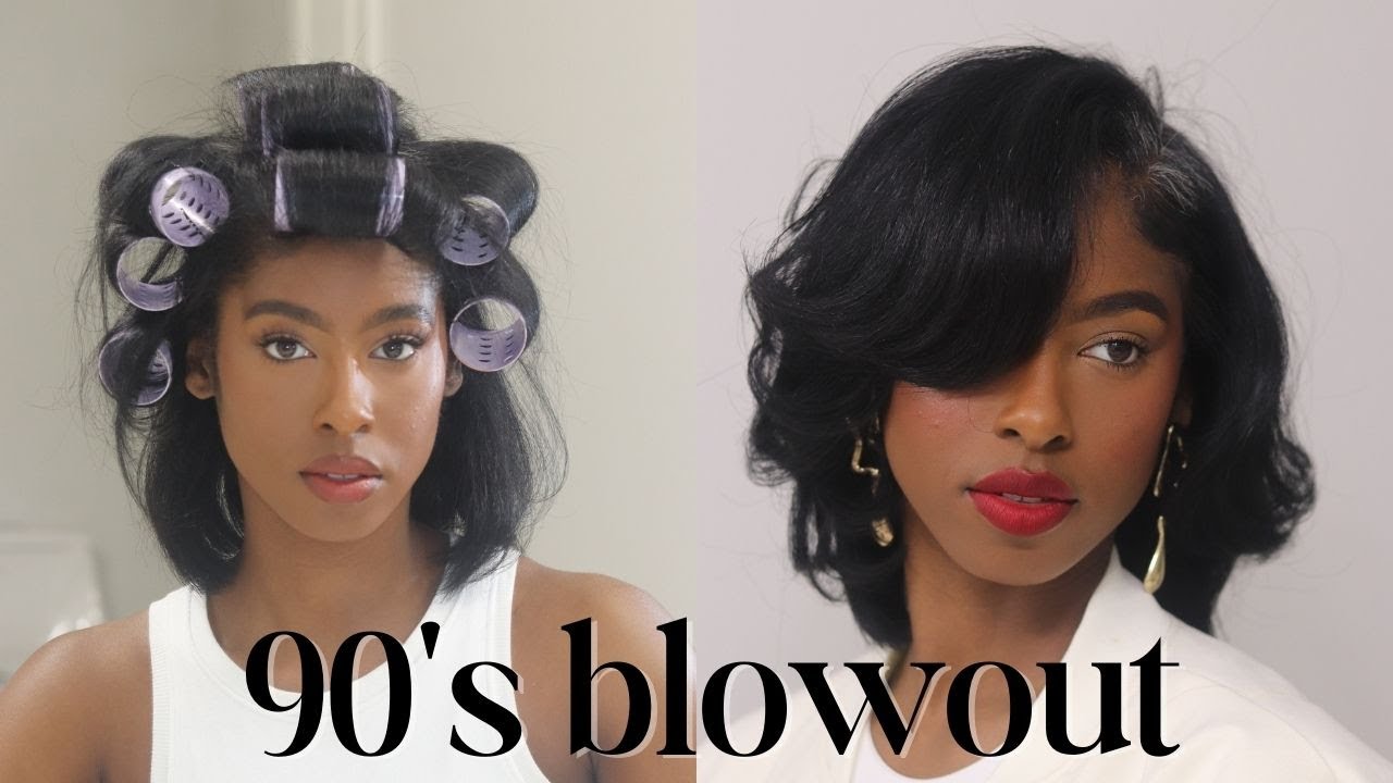 how to: 90's blowout at home w/ rollers