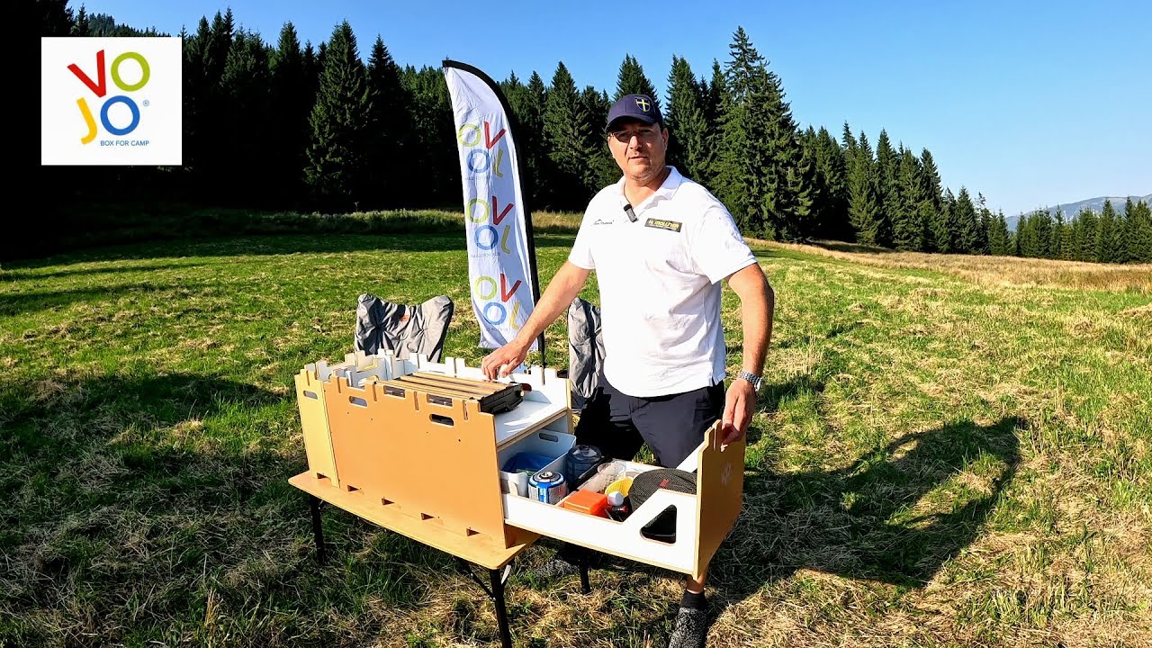 VOJO BOX / Campingbox mit gro&szlig;erlade und Arbeitsfl&auml;che inklusive.