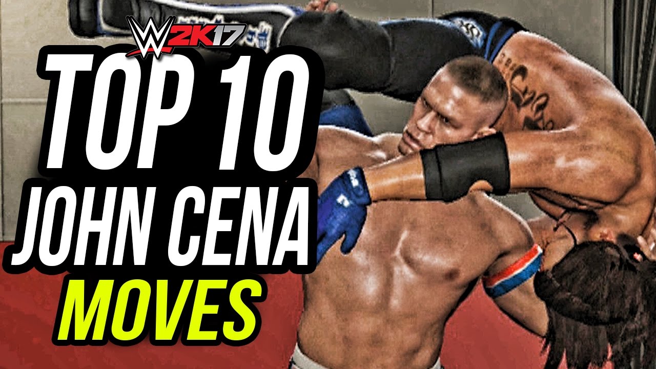 WWE 2K17 - John Cena Top 10 Moves!!