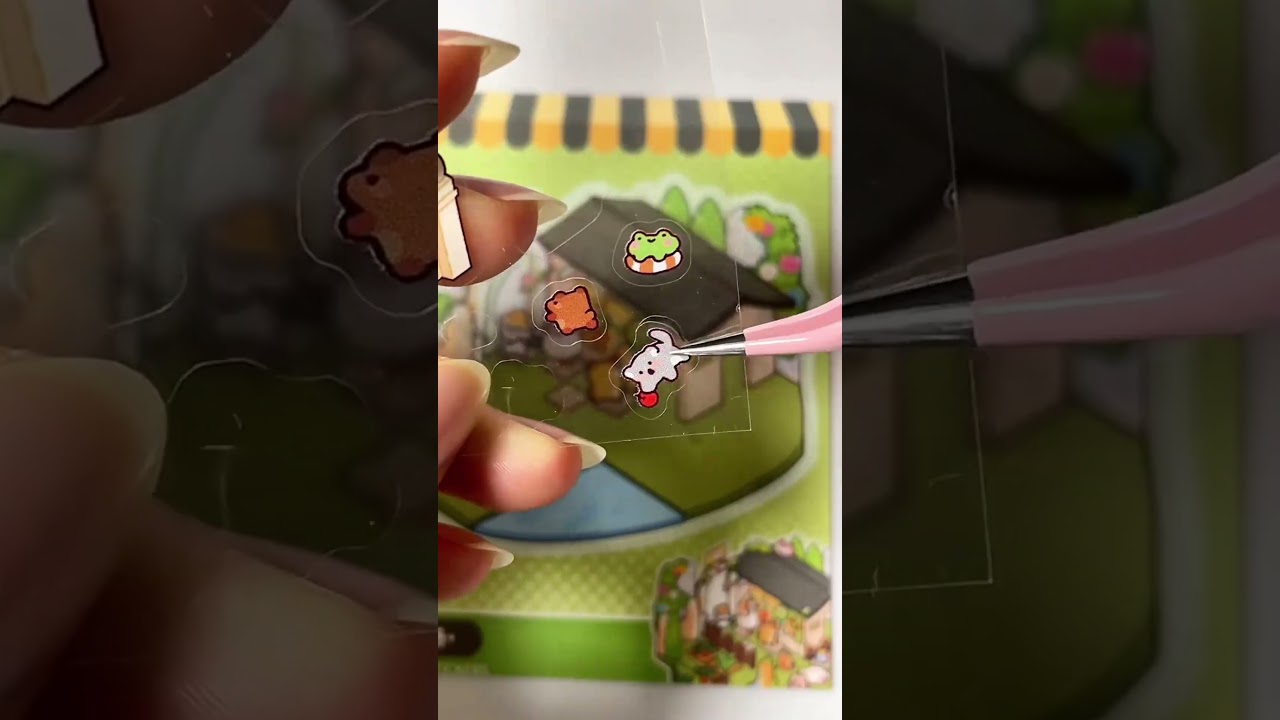 DIY 3D Puppy's Vegetable Garden Landscape Stickers  #asmr #stickerscene  #toys #satisfying