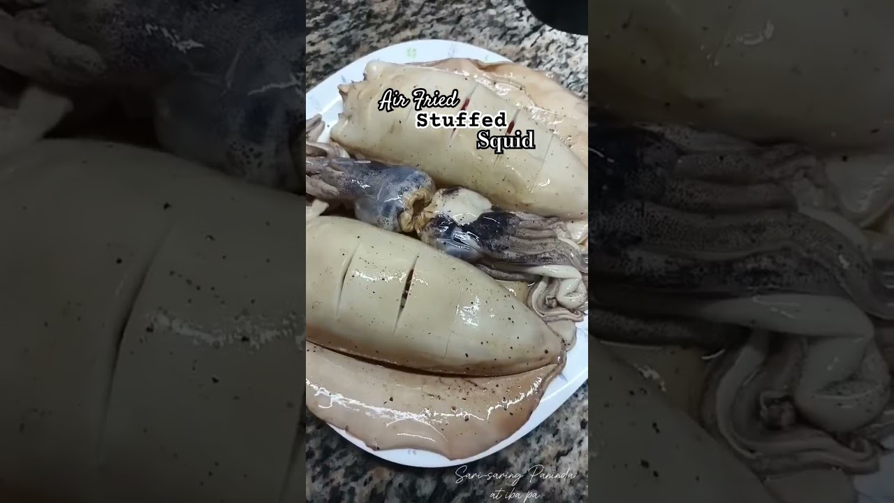 Air Fried Stuffed Squid #stuffedsquid #airfryerrecipes #food #cooking