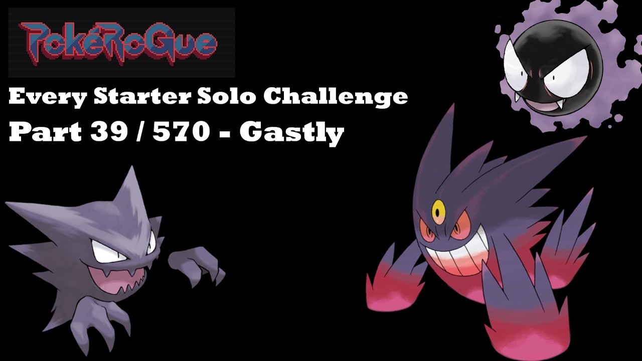 PokeRogue Solo Pokemon Challenge 39/570 - Gastly Line