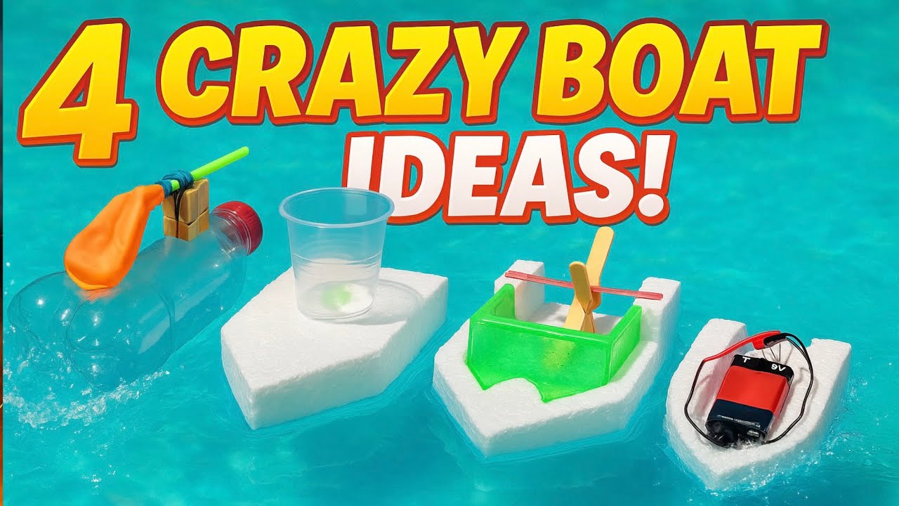 4 CRAZY MINI BOATS You Can Make at Home!