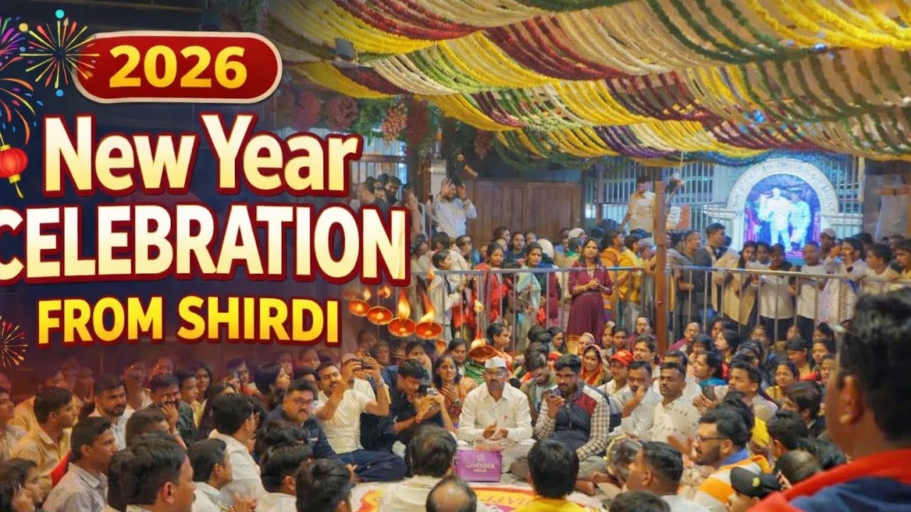 2026 - New year celebration from Shirdi #aaosaibijlee #saibaba #shirdi 