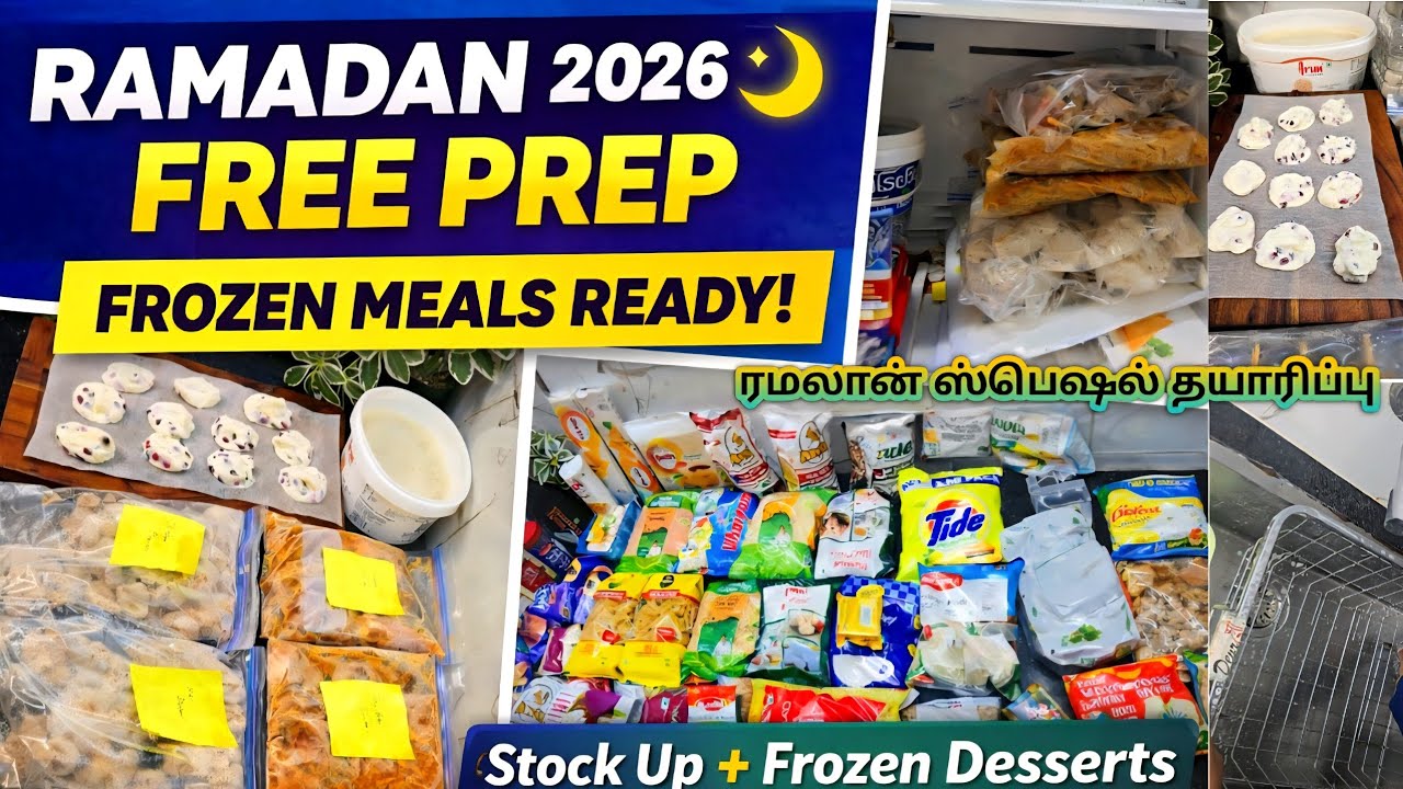 👉 Pre-Ramadan 2026 Preparation Frozen Deserts & Meals |Kitchen Stock-Up & Deep Cleaning Routine tami