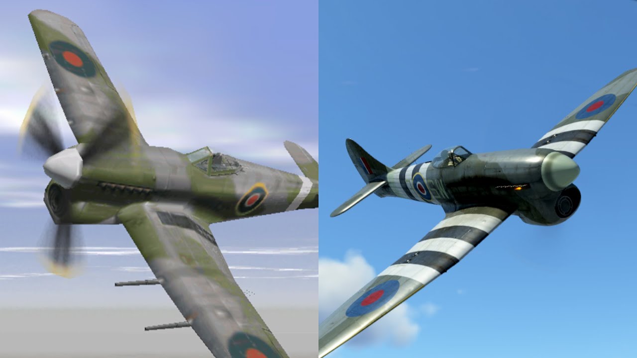 Evolution of Hawker Typhoon and Hawker Tempest in Combat Flight Simulators (1993 - 2026)