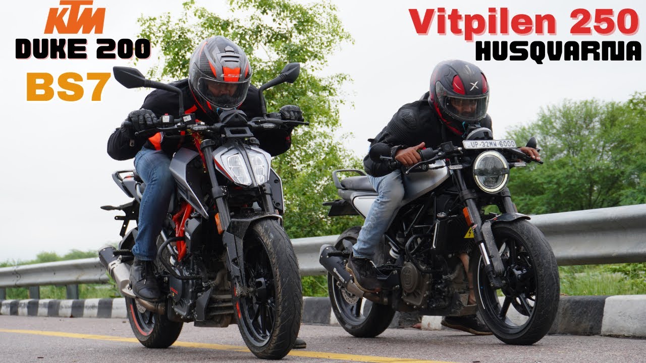 Fastest 250cc Naked Bike? Duke 250 bs7 vs Husqvarna Vitpilen 250 Drag Race