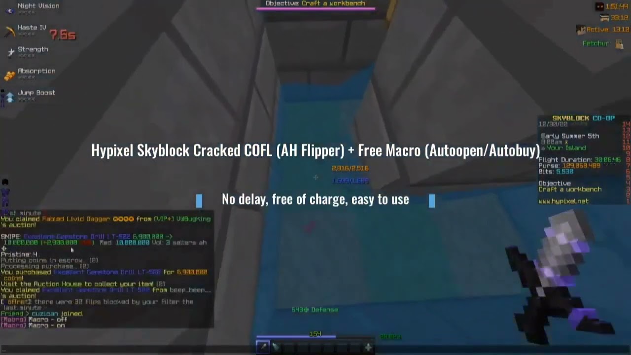 Newest Afk Hypixel Skyblock Ah Flipper | Mod In Description | 50m+ an hour afk