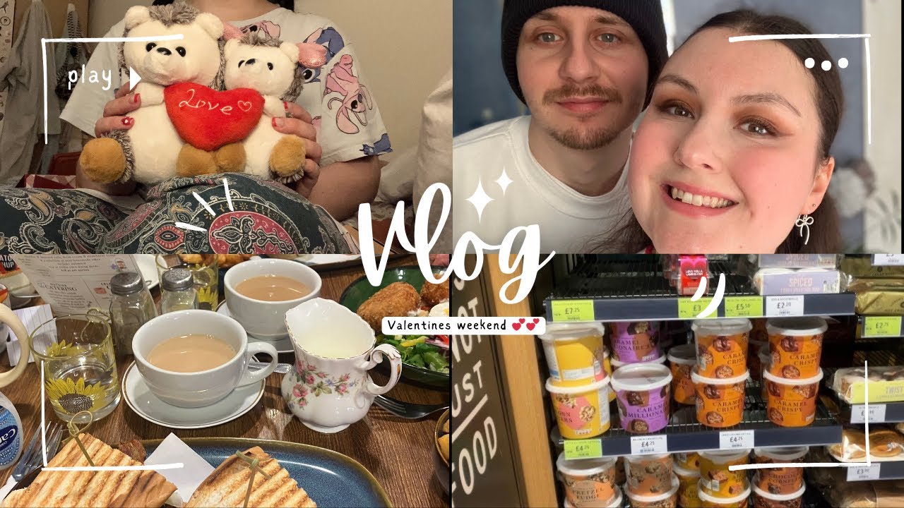 M&S food, galentines lunch, and being spoiled by my lovely bf // Valentines weekend vlog 💕💕