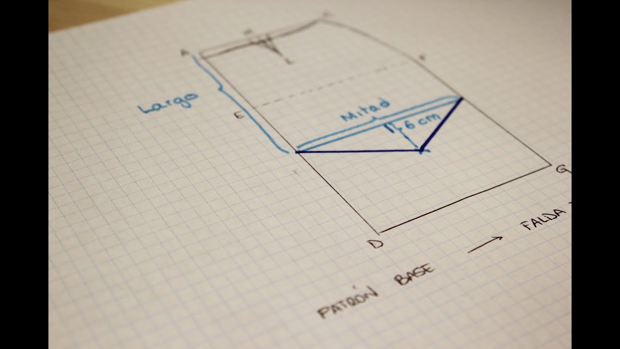 CURSO. Aprender a coser faldas parte 2: Modificar el patrón faldas rectas.