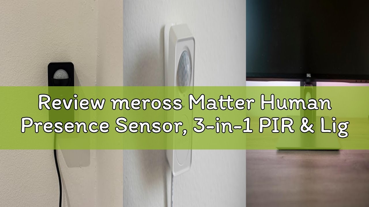Review meross Matter Human Presence Sensor, 3-in-1 PIR & Light & mmWave Radar Motion Sensor, AI Moti