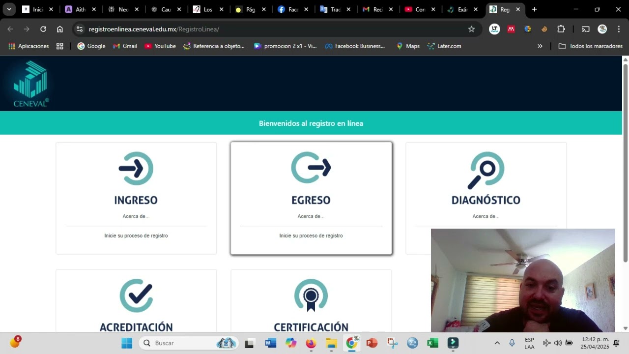 Registro CENEVAL 2025