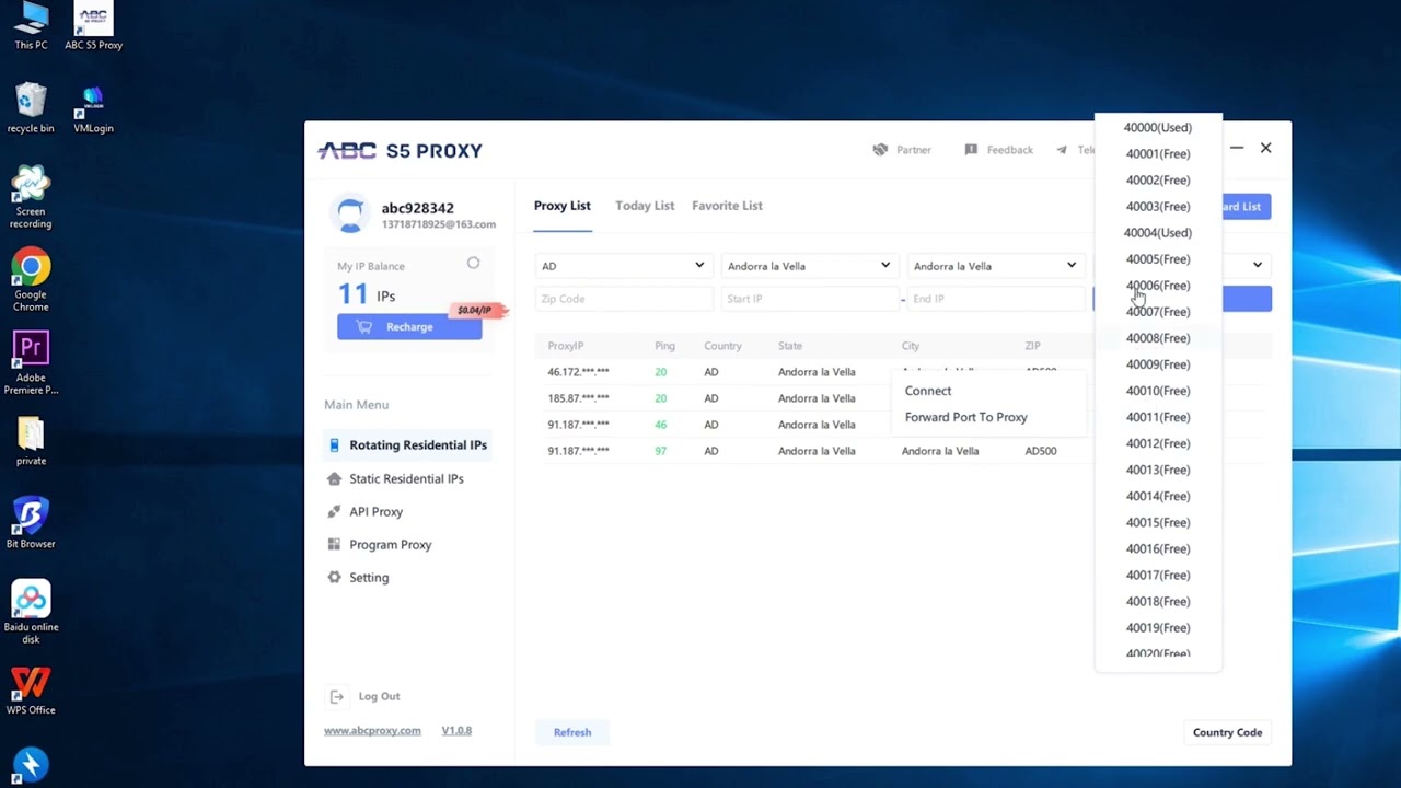 ABCproxy how to establish a network environment with Windows system using rotating residential ip