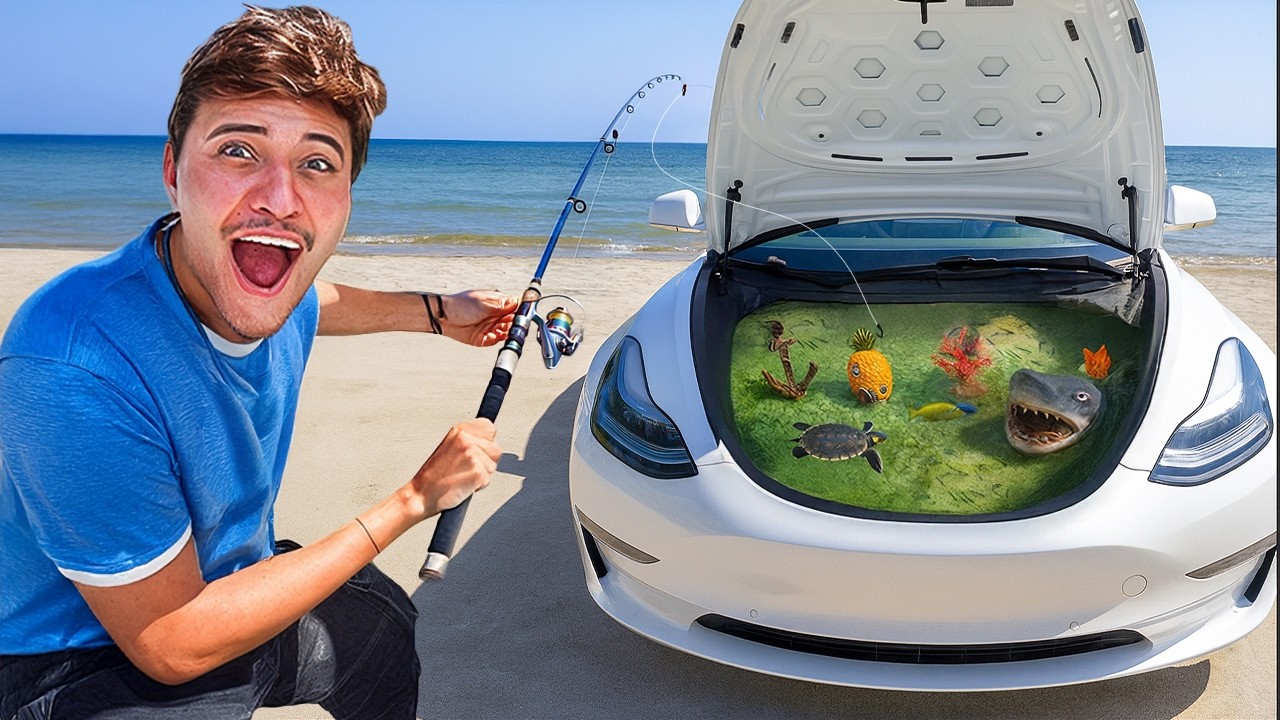 TRANSFORMEI MEU CARRO em um LAGO de PEIXES de VERDADE