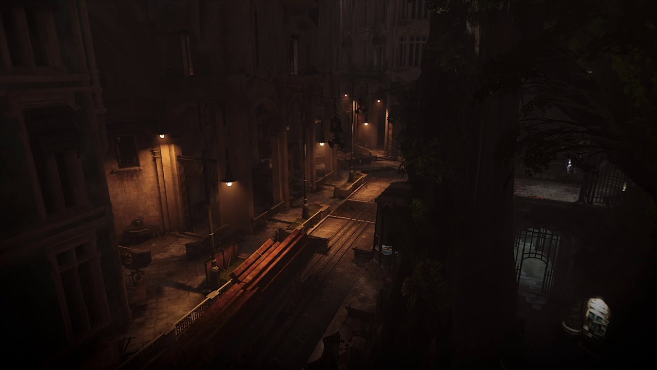 Dishonored 2 - Conservatory Entrance Ambiance (soft rain, distant echoes)