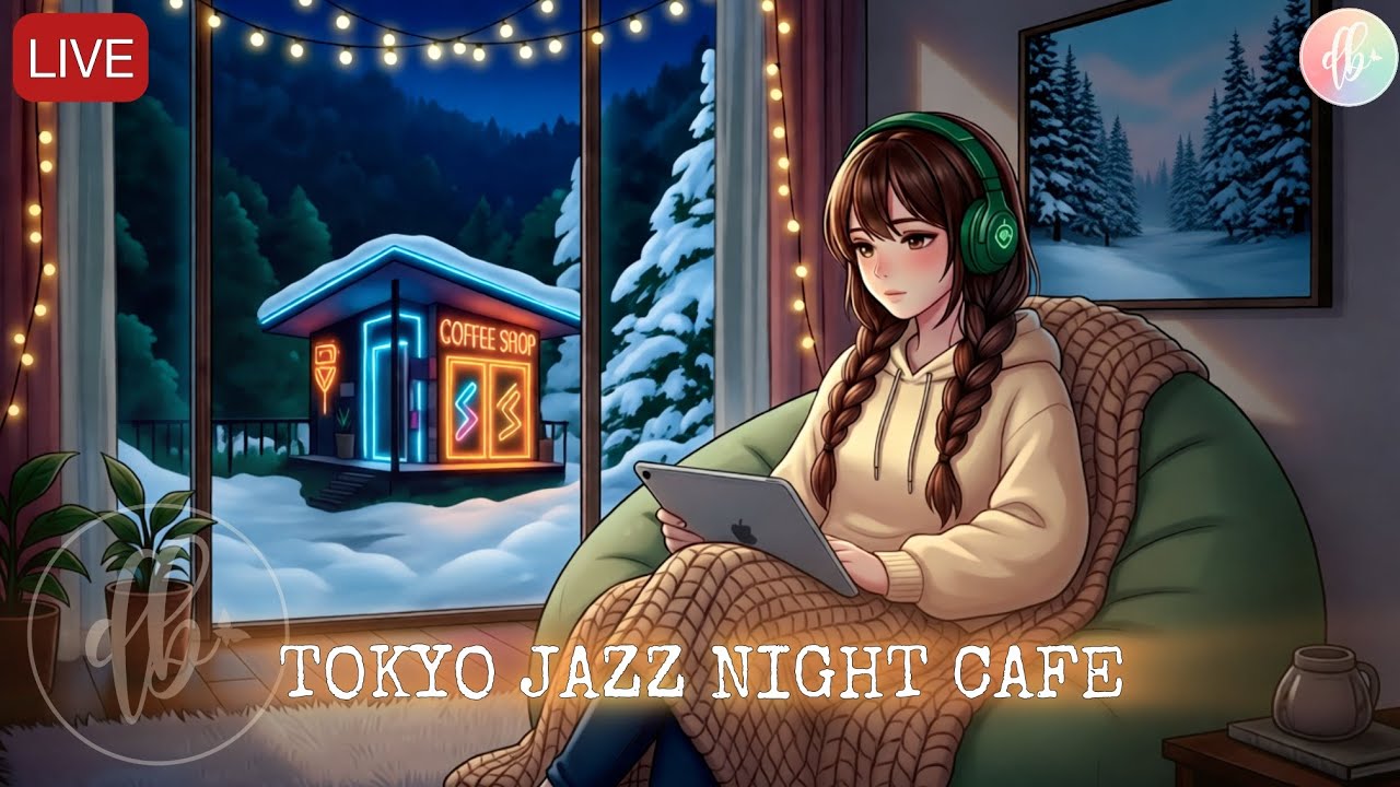 Tokyo Night Café ☕🌙 Jazz Lofi | Cozy Late-Night Vibes
