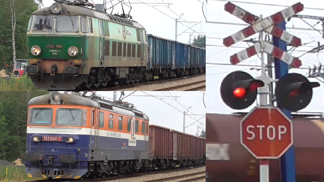 12 Pociągów - Zielona ET22, Pendolino i inne na starych przejazdach kolejowych linii 91