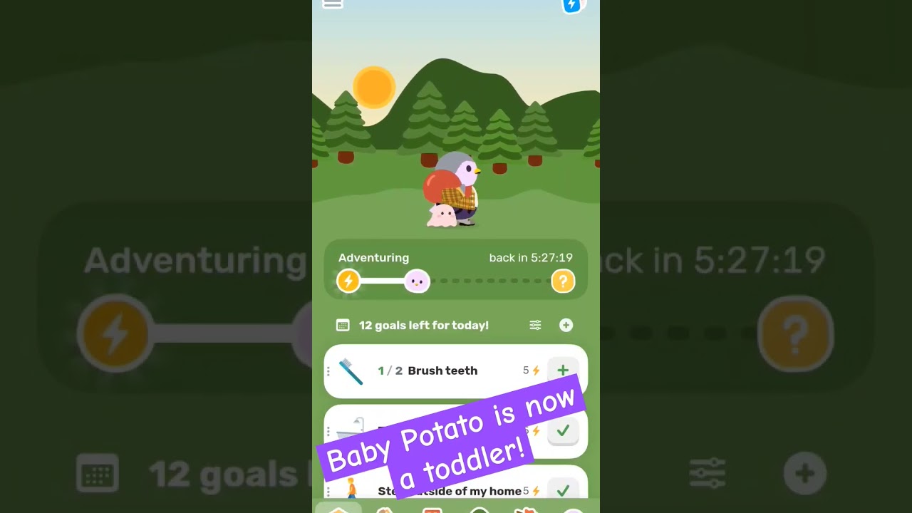 I downloaded finch app last week and now my self care pet is a toddler! #finch #selfcare