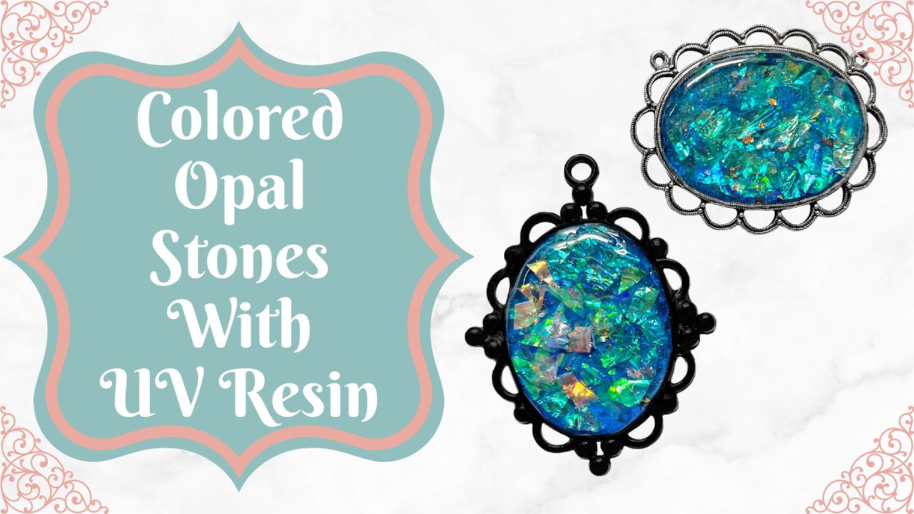 Colored Opal Stones With UV Resin