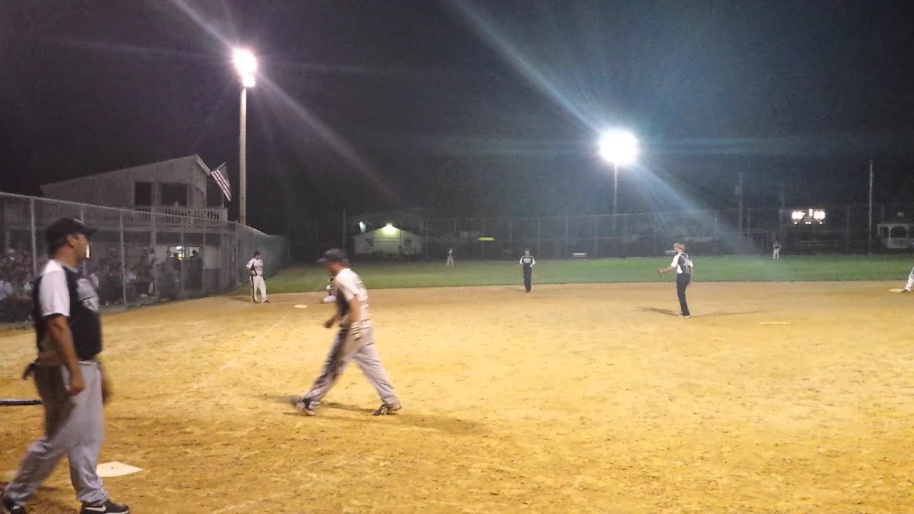 amish softball player makes sick diving grab
