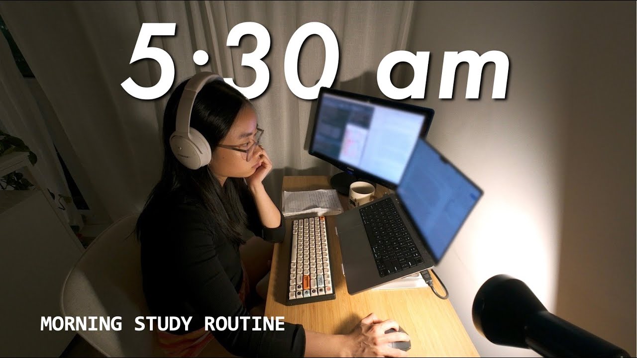 5:30am study vlog, 20hr day 😴📚 | immunology research, biostatistics, coding, day in my life