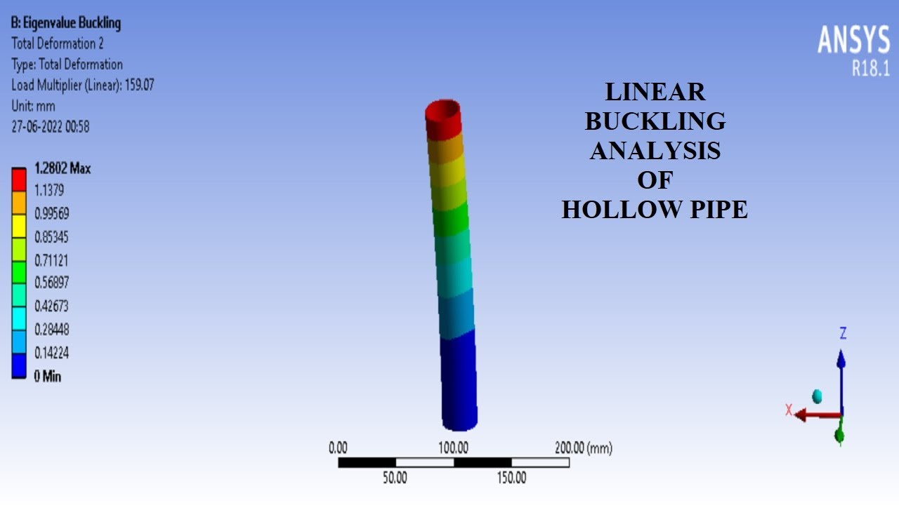 Eigenvalue Buckling | Hollow Pipe | How to do Linear Buckling Analysis I  ANSYS Workbench