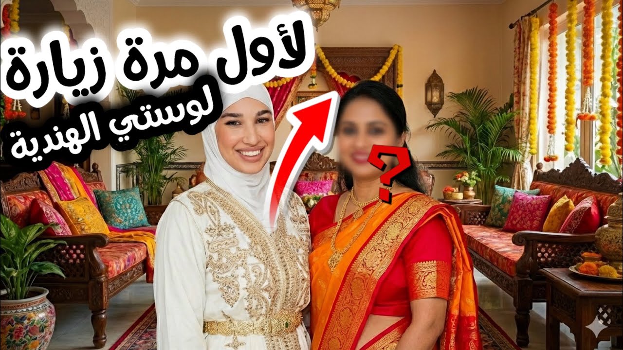 أول مرة ناخدكم معايا لدار لوستي الهندية 🇮🇳نهار معاها في السوق  الخضار الهندي 🥬