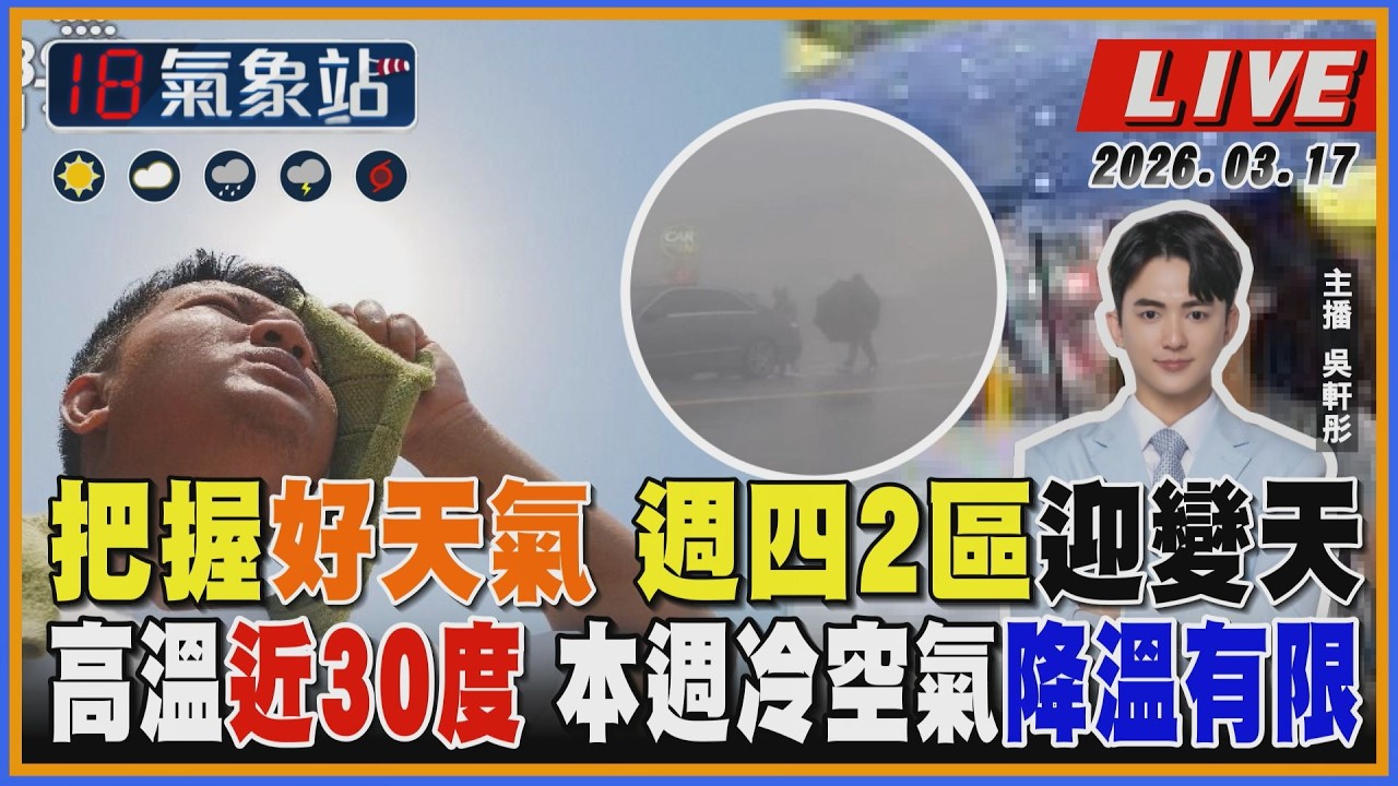 【TVBS18氣象站】把握好天氣 週四2區迎變天 高溫近30度 本週冷空氣降溫有限