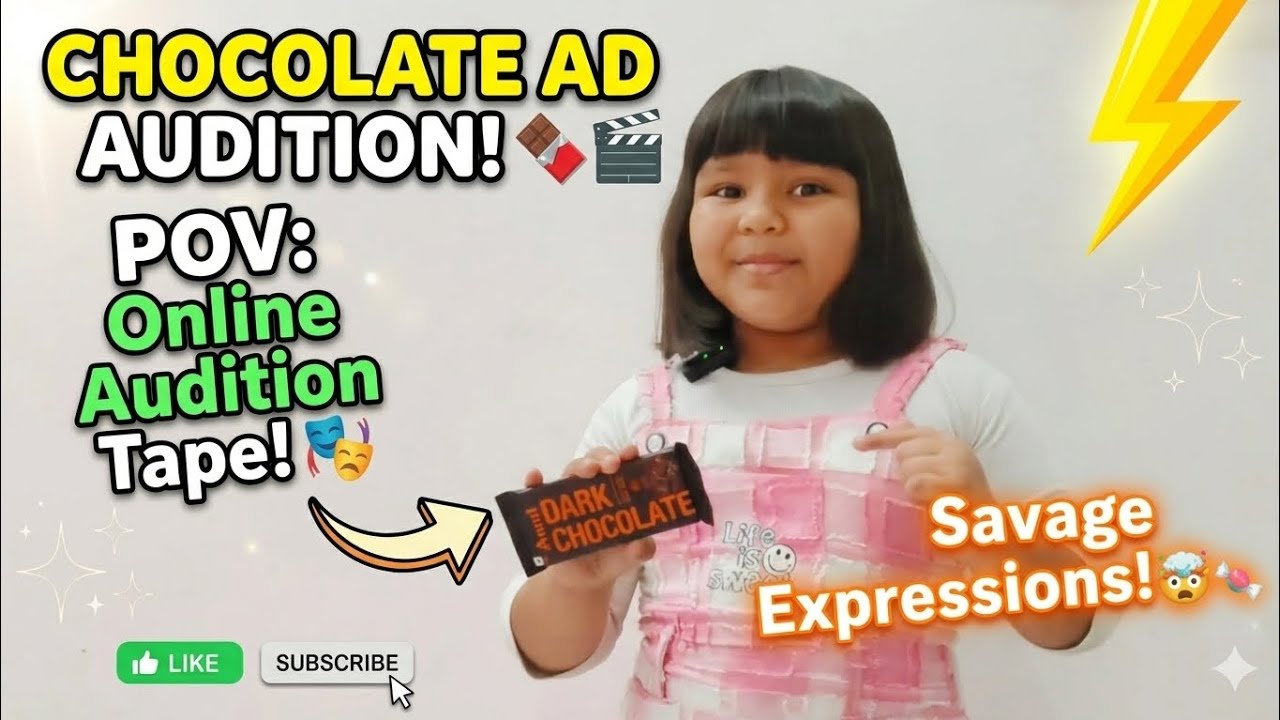 Chocolate Ad Audition! 🍫 7yo Amayra&rsquo;s Acting Skills! 🎬 Big Chocolate Brand! #amayrathelearner 