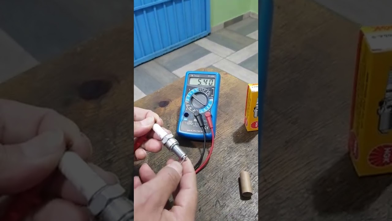 Teste vela de igni&ccedil;&atilde;o testar com mult&iacute;metro simples f&aacute;cil moto testar vela de igni&ccedil;&atilde;o forma correta.