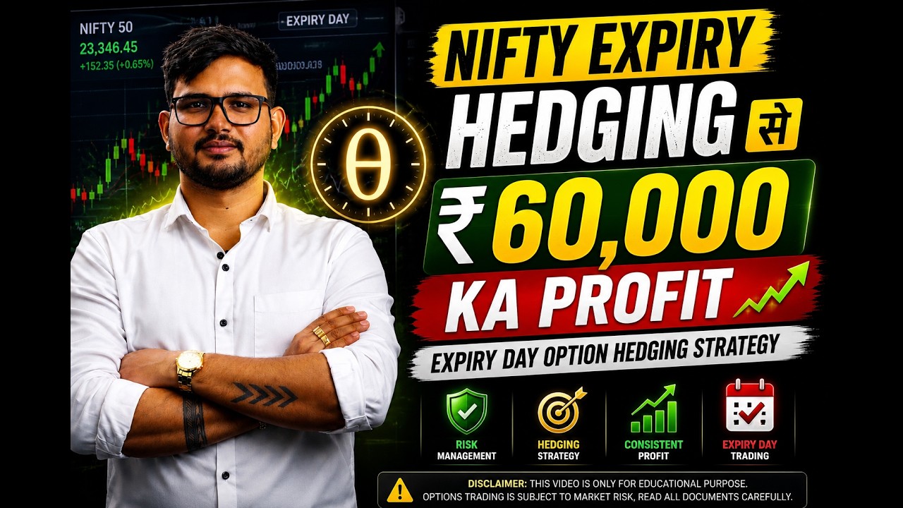 ₹60,000 Profit from Nifty Expiry Hedging || Expiry Day Hedging Strategy | By Jabalpur Share Bazar