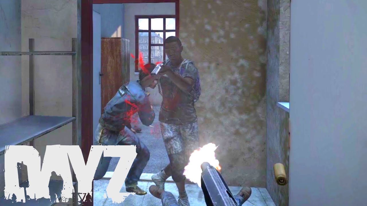 INSANE Police Station PVP on a OFFICIAL DayZ SERVER