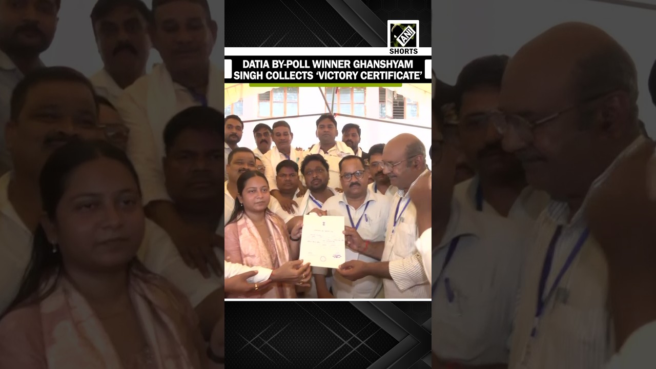 Datia By-Poll winner and Congress&rsquo; candidate Ghanshyam Singh receives &lsquo;Certificate of Victory&rsquo;
