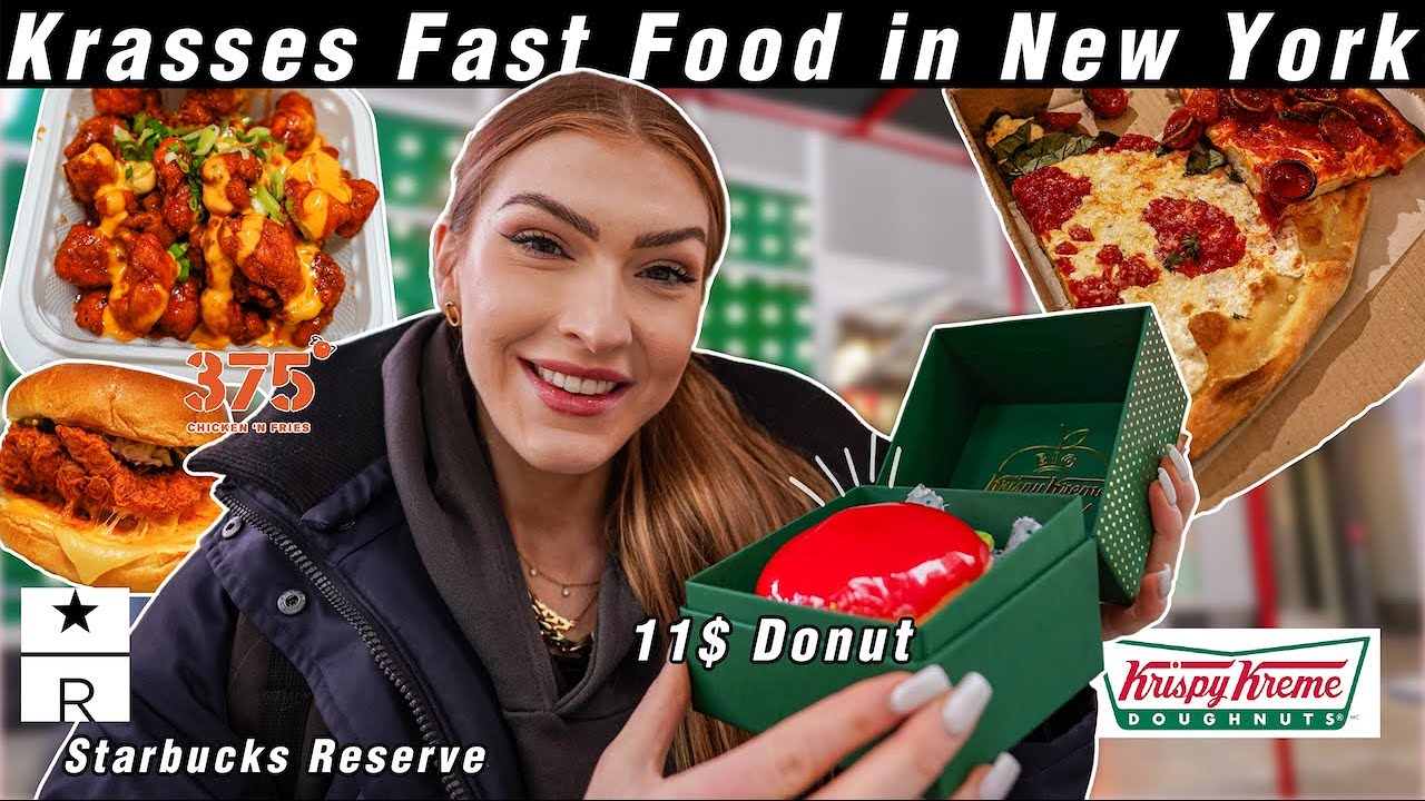 Krasses FAST FOOD in New York! 😱 Bester Chicken Burger, 11$ Big Apple Donut...