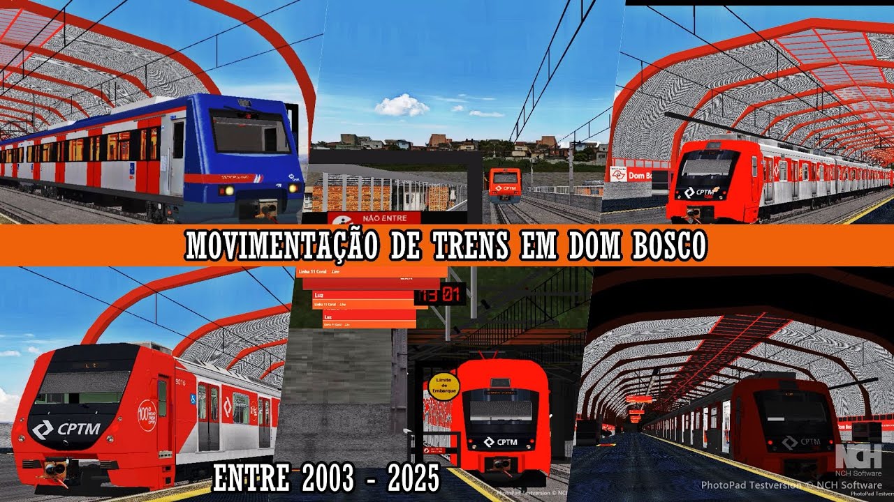 MOVIMENTAÇÃO DE TRENS NA ESTAÇÃO DOM BOSCO DA LINHA 11 CORAL ENTRE 2003 E 2025 | OPENBVE