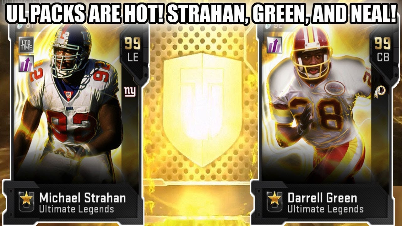 UL PACKS ARE HOT! ULTIMATE LEGENDS DARRELL GREEN, STRAHAN, AND NEAL! | MADDEN 19 ULTIMATE TEAM