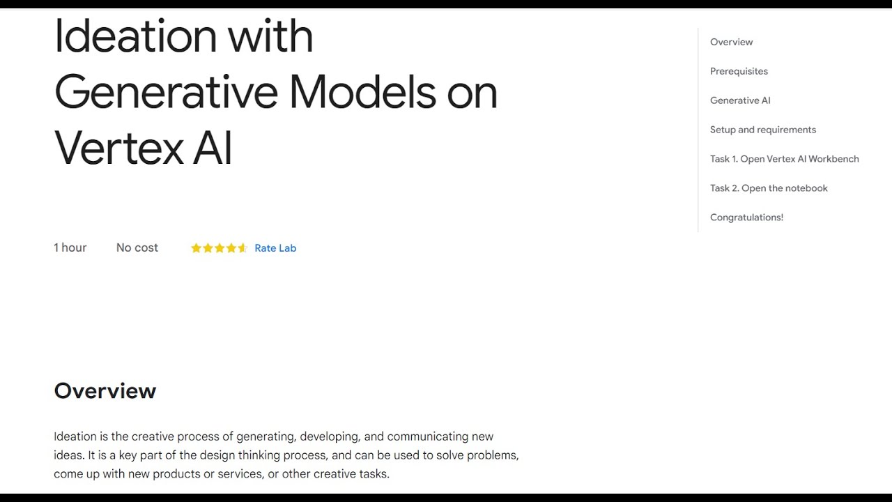 Ideation with Generative Models on Vertex AI #vertex #generativeai